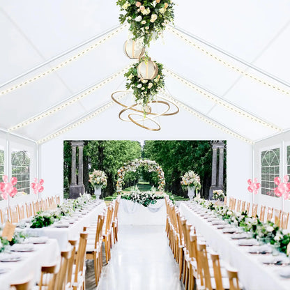 Tente de fête robuste 20x20 pieds pour fêtes, auvent étanche pour mariage et événements, Carpas para Fiestas avec parois latérales amovibles