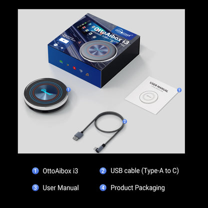 OTTOCAST Android 13 AI Box pour BMW CarPlay sans fil pour Netflix pour BMW ID6 ID7 ID8 accessoires de voiture 2025 cadeau du nouvel an pour hommes