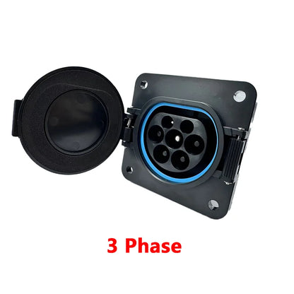 Erobot véhicule électrique voitures charge Evse Type 2 prises d'entrée EV 16A-32A 1P 3 phases pour IEC 62196-2 EV chargeur adaptateur prise