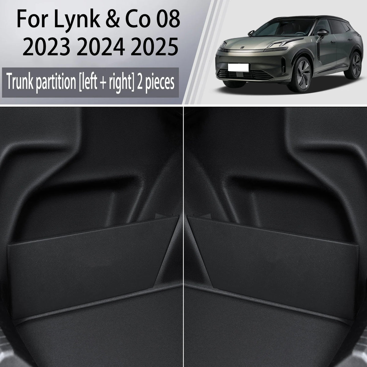 Boîte de rangement multifonction pour Lynk & Co, cloison de stockage de coffre UNIS issante, accessoires intérieurs automatiques, 08, 2023, 2024, 2025, mise à niveau