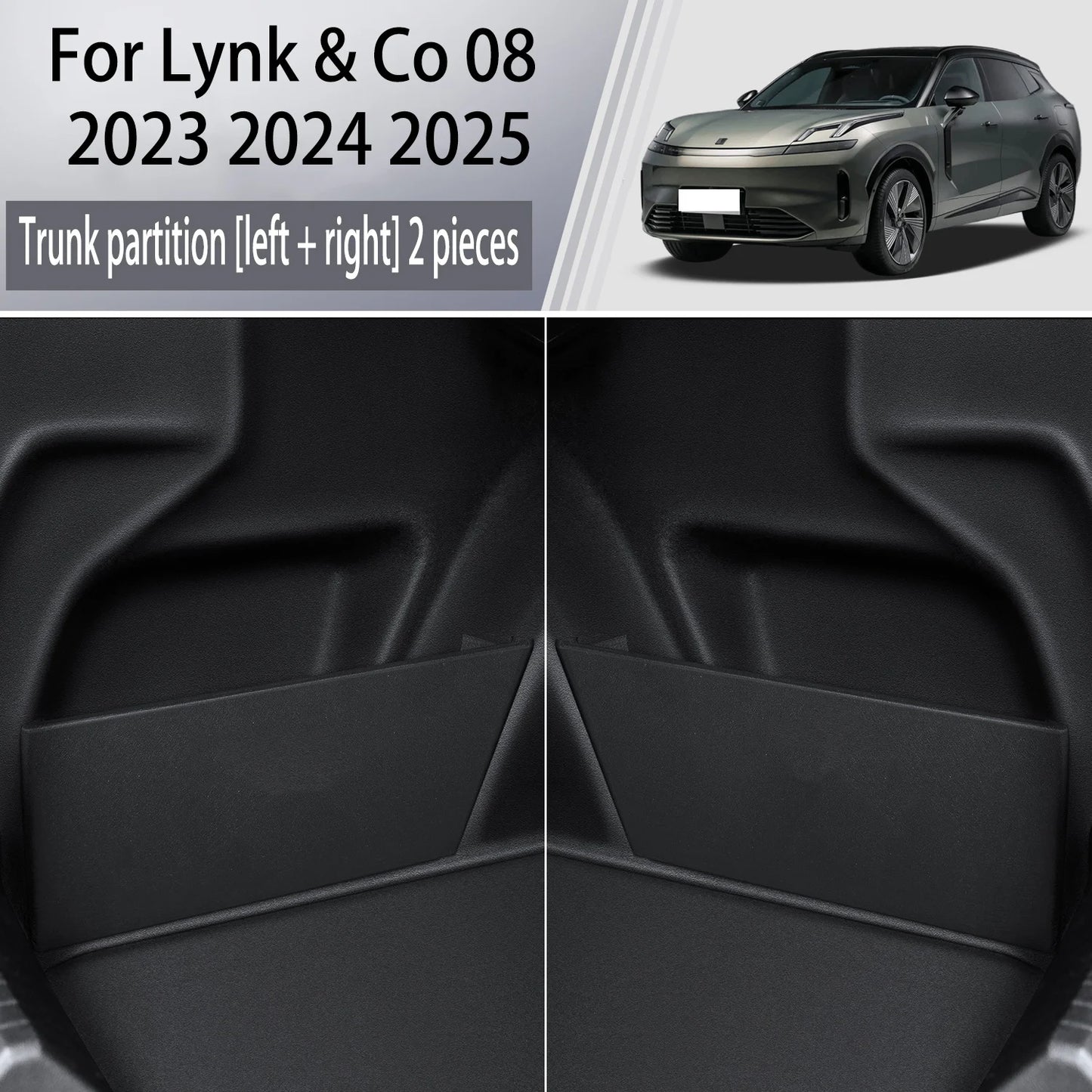 Boîte de rangement multifonction pour Lynk & Co, cloison de stockage de coffre UNIS issante, accessoires intérieurs automatiques, 08, 2023, 2024, 2025, mise à niveau
