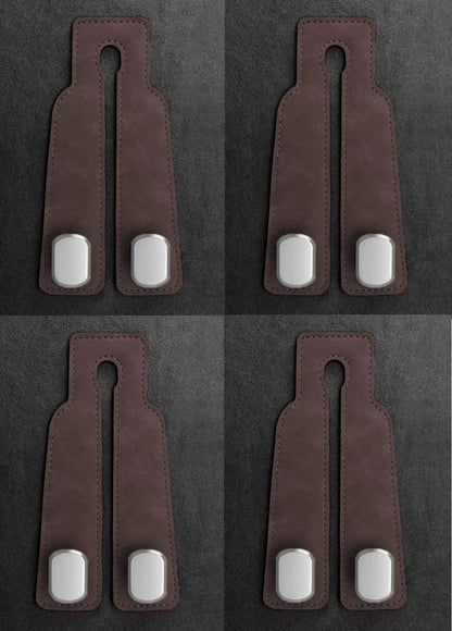 Un crochet pour appui-tête de voiture en cuir artificiel, un organisateur peu encombrant pour sacs à main et sacs de courses, idéal pour les SUV et les mini