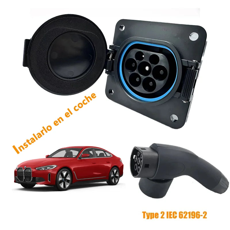 Erobot véhicule électrique voitures charge Evse Type 2 prises d'entrée EV 16A-32A 1P 3 phases pour IEC 62196-2 EV chargeur adaptateur prise