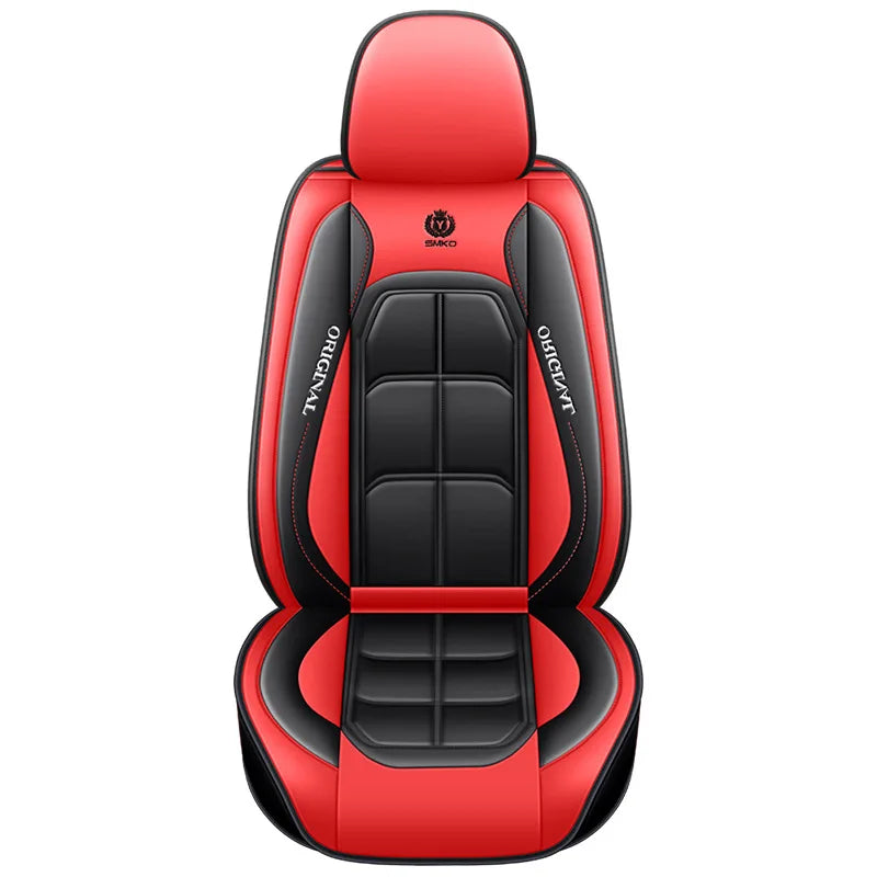 Housse de siège tout compris en cuir, 1 pièce, coussin de siège de voiture, siège unique, housse de siège principale et passager, quatre saisons universelles