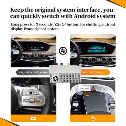 Hualingan pour Mercedes S W222 2014-2019 MBUX Carplay box AI Carplay Youtube 4G Android Auto Carplay écran complet NTG5.5 NTG5.0