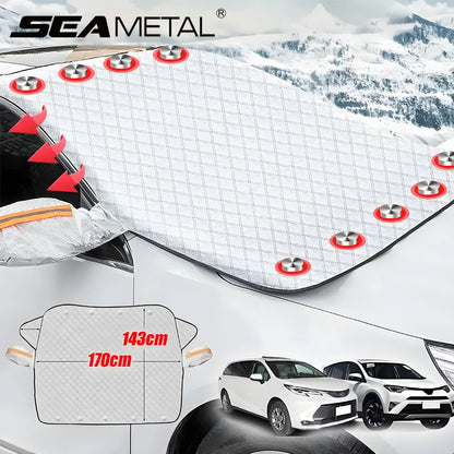 SEAMETAL pare-brise couverture de neige pour SUV/MPV grande taille pare-brise magnétique bouclier de neige Anti givré voiture pare-soleil couverture de Protection