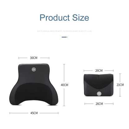 Coussin de cou de massage de vibration de voiture, support lombaire intelligent électrique, coussin de dos de repos de sauna de siège de voiture de voyage