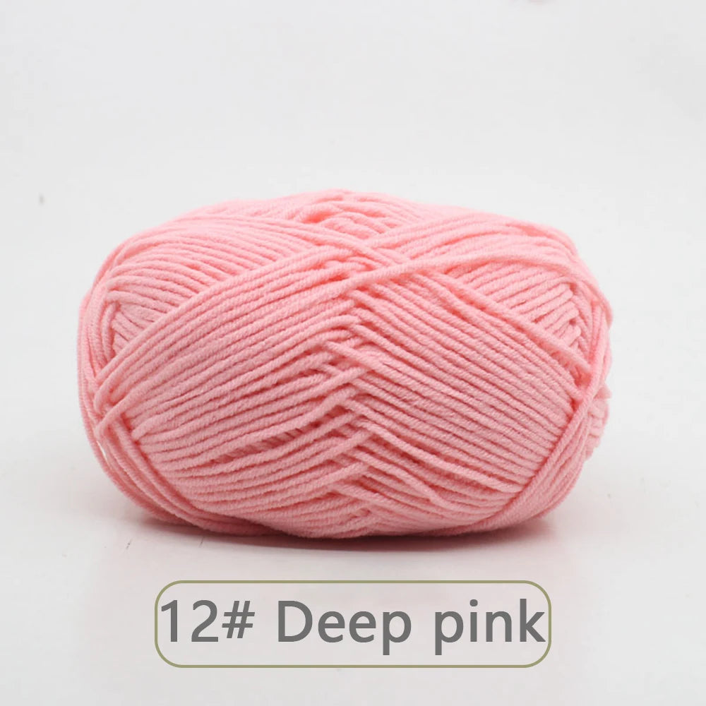 Fil de laine douce en coton au lait, 50g, Crochet, anti-boulochage, fil à tricoter à la main pour Cardigan, écharpe, chapeau, pull pour bébé, fournitures de poupée