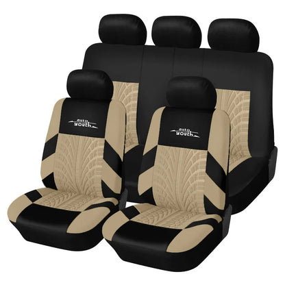 AU-UTH-Ensemble de Housses de Siège de Voiture Brodées, Protection Universelle Adaptée à la Plupart des Voitures, avec un Style Track Tatif