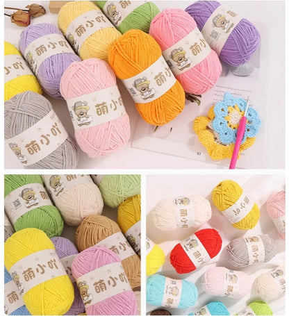 Factory Direct 100% Polyester Chenille Fancy Yarn Hand-Woven Knitting Yarn with Dyed Pattern