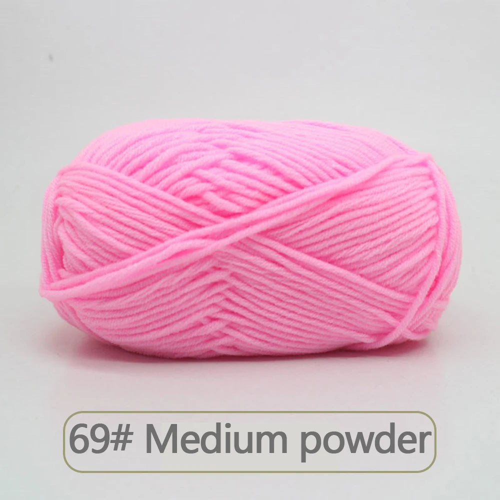 Fil de laine douce en coton au lait, 50g, Crochet, anti-boulochage, fil à tricoter à la main pour Cardigan, écharpe, chapeau, pull pour bébé, fournitures de poupée