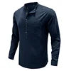 Wholesale Long Sleeve Shirt Linen Men Shirt Casual Long Sleeve 2025 Plus Size Men's Shirts for Guys