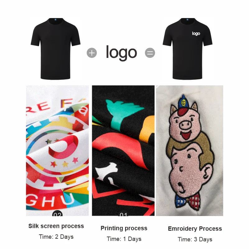 T-shirt imprimé personnalisé avec logo de marque, personnalisé, personnalisé, personnalisé, votre propre design, mode