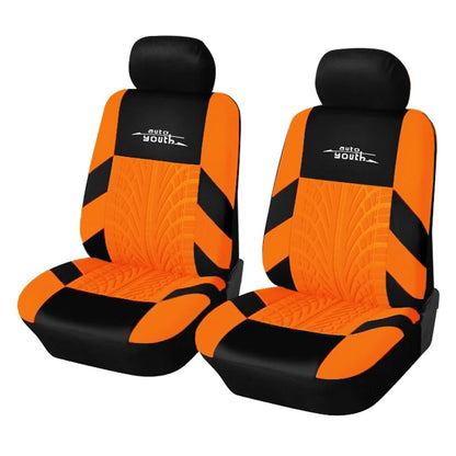 AU-UTH-Ensemble de Housses de Siège de Voiture Brodées, Protection Universelle Adaptée à la Plupart des Voitures, avec un Style Track Tatif