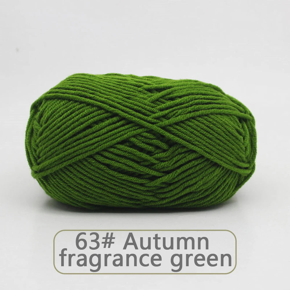 Fil de laine douce en coton au lait, 50g, Crochet, anti-boulochage, fil à tricoter à la main pour Cardigan, écharpe, chapeau, pull pour bébé, fournitures de poupée