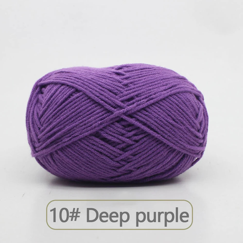 Fil de laine douce en coton au lait, 50g, Crochet, anti-boulochage, fil à tricoter à la main pour Cardigan, écharpe, chapeau, pull pour bébé, fournitures de poupée