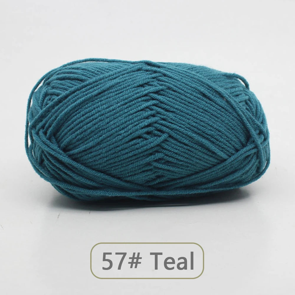 Fil de laine douce en coton au lait, 50g, Crochet, anti-boulochage, fil à tricoter à la main pour Cardigan, écharpe, chapeau, pull pour bébé, fournitures de poupée