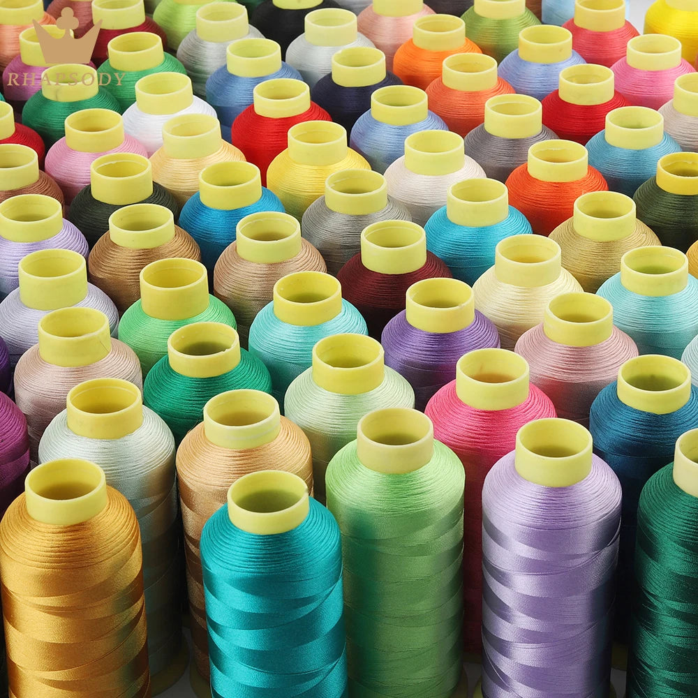 Fil à Broder en Polyester 40WT 120D/2 de 5000m, pour Machine Brother/Singer, Couture Domestique, Couleurs Variées de Bonne Qualité