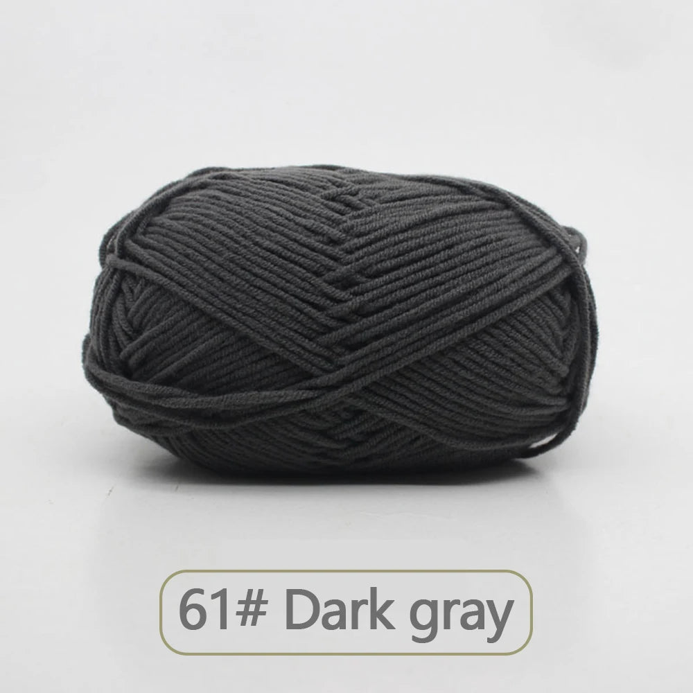 Fil de laine douce en coton au lait, 50g, Crochet, anti-boulochage, fil à tricoter à la main pour Cardigan, écharpe, chapeau, pull pour bébé, fournitures de poupée