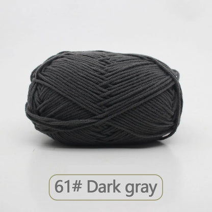 Fil de laine douce en coton au lait, 50g, Crochet, anti-boulochage, fil à tricoter à la main pour Cardigan, écharpe, chapeau, pull pour bébé, fournitures de poupée