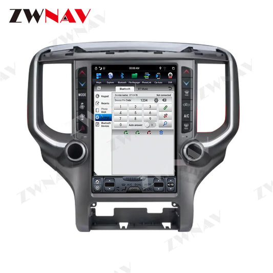 Autoradio pour Dodge RAM 2018 2019 2020 Android Radio voiture Navigation lecteur multimédia GPS Navigation autoradio magnétophone