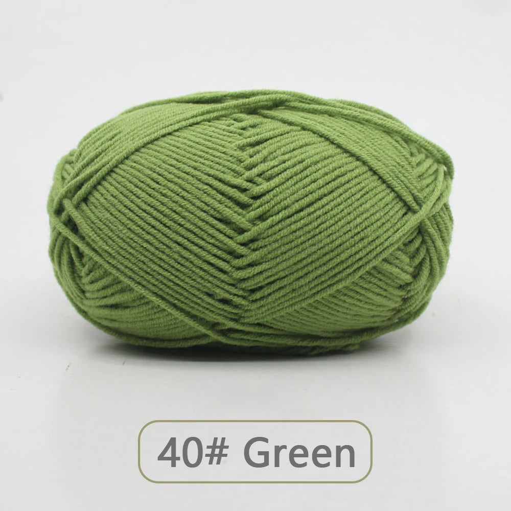 Fil de laine douce en coton au lait, 50g, Crochet, anti-boulochage, fil à tricoter à la main pour Cardigan, écharpe, chapeau, pull pour bébé, fournitures de poupée