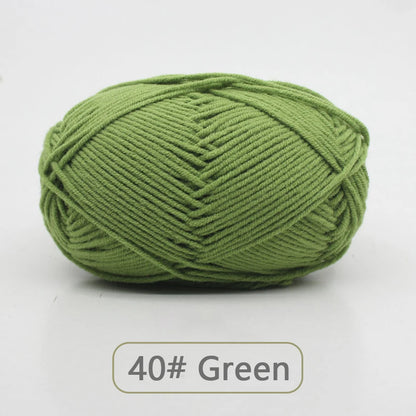 Fil de laine douce en coton au lait, 50g, Crochet, anti-boulochage, fil à tricoter à la main pour Cardigan, écharpe, chapeau, pull pour bébé, fournitures de poupée