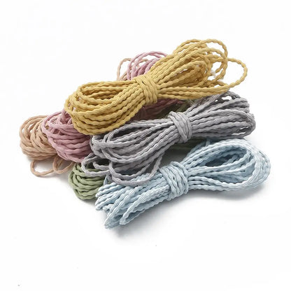 Bandes élastiques rondes pour la couture, ULen caoutchouc, ligne commissionnée, fil de bricolage, vêtements, accessoires de couture de vêtement, 5m par sac, 3mm
