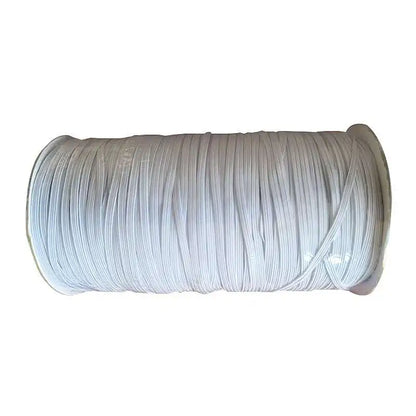 Rouleau de Bande artificiel astique en Nylon Blanc et Noir, Corde de Bain Tressée, Accessoire de Couture de Vêtement, Bricolage de Masque, 3/6/ 8/10/12mm, 1 Pièce