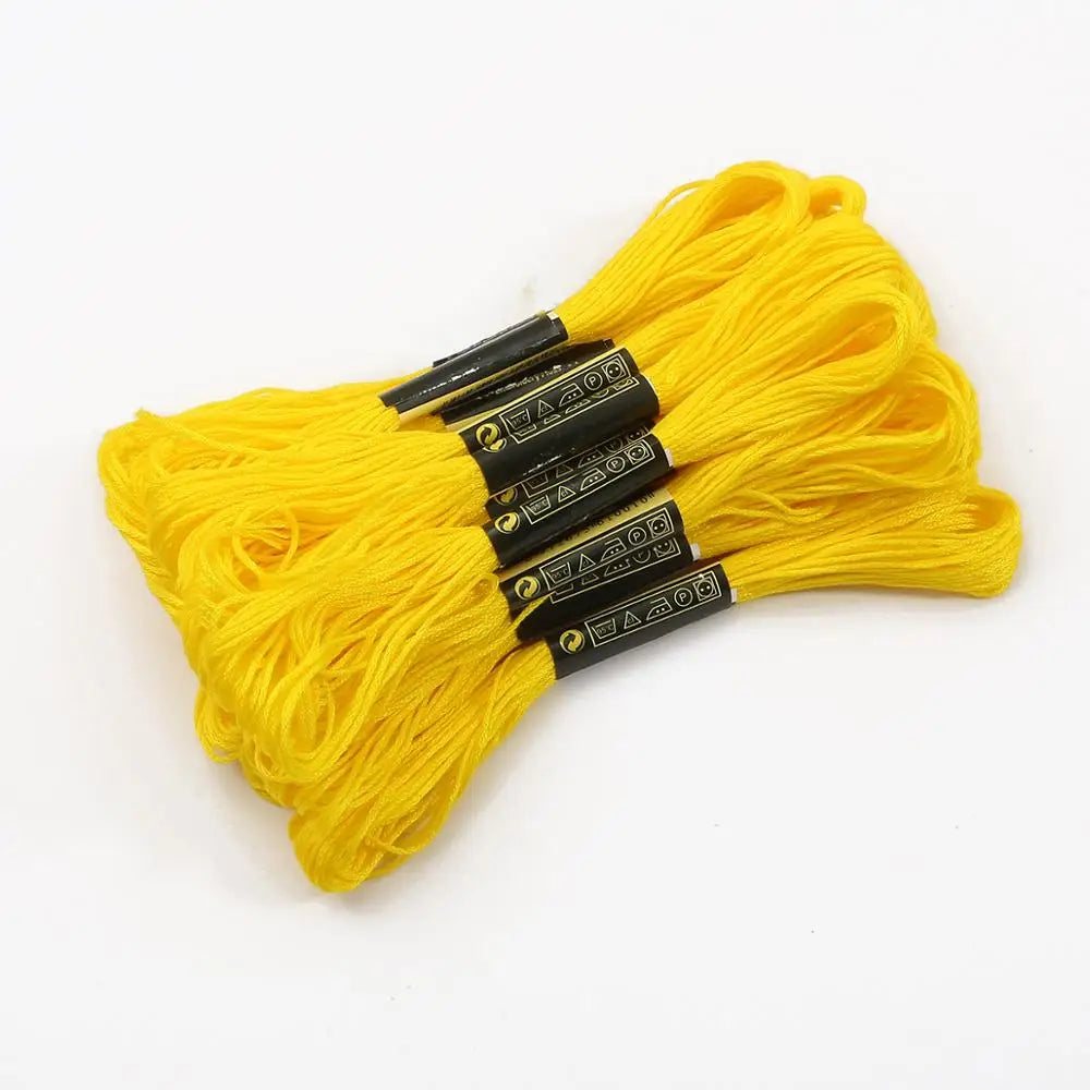 Fil de point de croix en Polyester coloré pour broderie, 7.5M, fil de coton coloré pour l'artisanat fait à la main, fournitures de fil à coudre, vente en gros