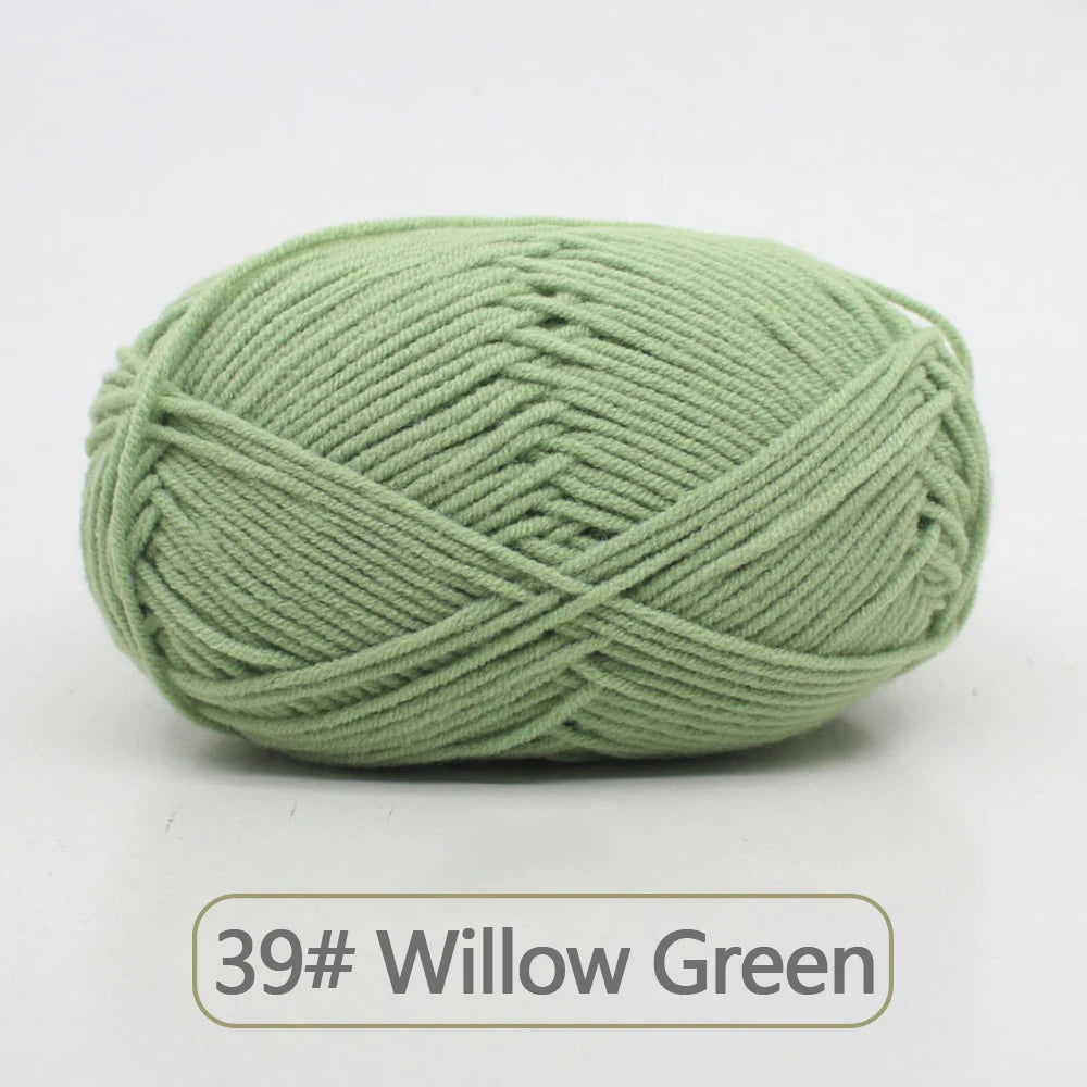 Fil de laine douce en coton au lait, 50g, Crochet, anti-boulochage, fil à tricoter à la main pour Cardigan, écharpe, chapeau, pull pour bébé, fournitures de poupée