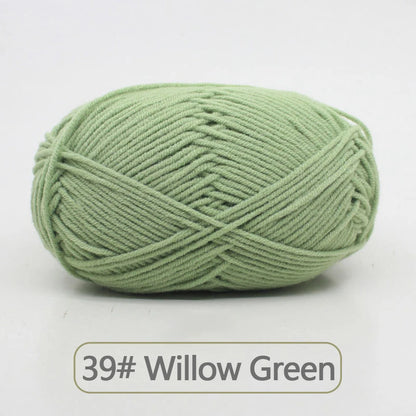 Fil de laine douce en coton au lait, 50g, Crochet, anti-boulochage, fil à tricoter à la main pour Cardigan, écharpe, chapeau, pull pour bébé, fournitures de poupée