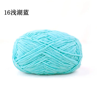 Factory Direct 100% Polyester Chenille Fancy Yarn Hand-Woven Knitting Yarn with Dyed Pattern for Weaving