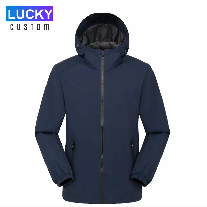 Veste Coupe-Vent à Capuche pour Homme et Femme, Impression Personnalisée, Alpinisme, Extérieur, Eau Verde, Confortable, Broderie, Respirant, Mode