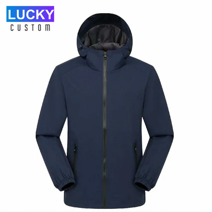Veste Coupe-Vent à Capuche pour Homme et Femme, Impression Personnalisée, Alpinisme, Extérieur, Eau Verde, Confortable, Broderie, Respirant, Mode