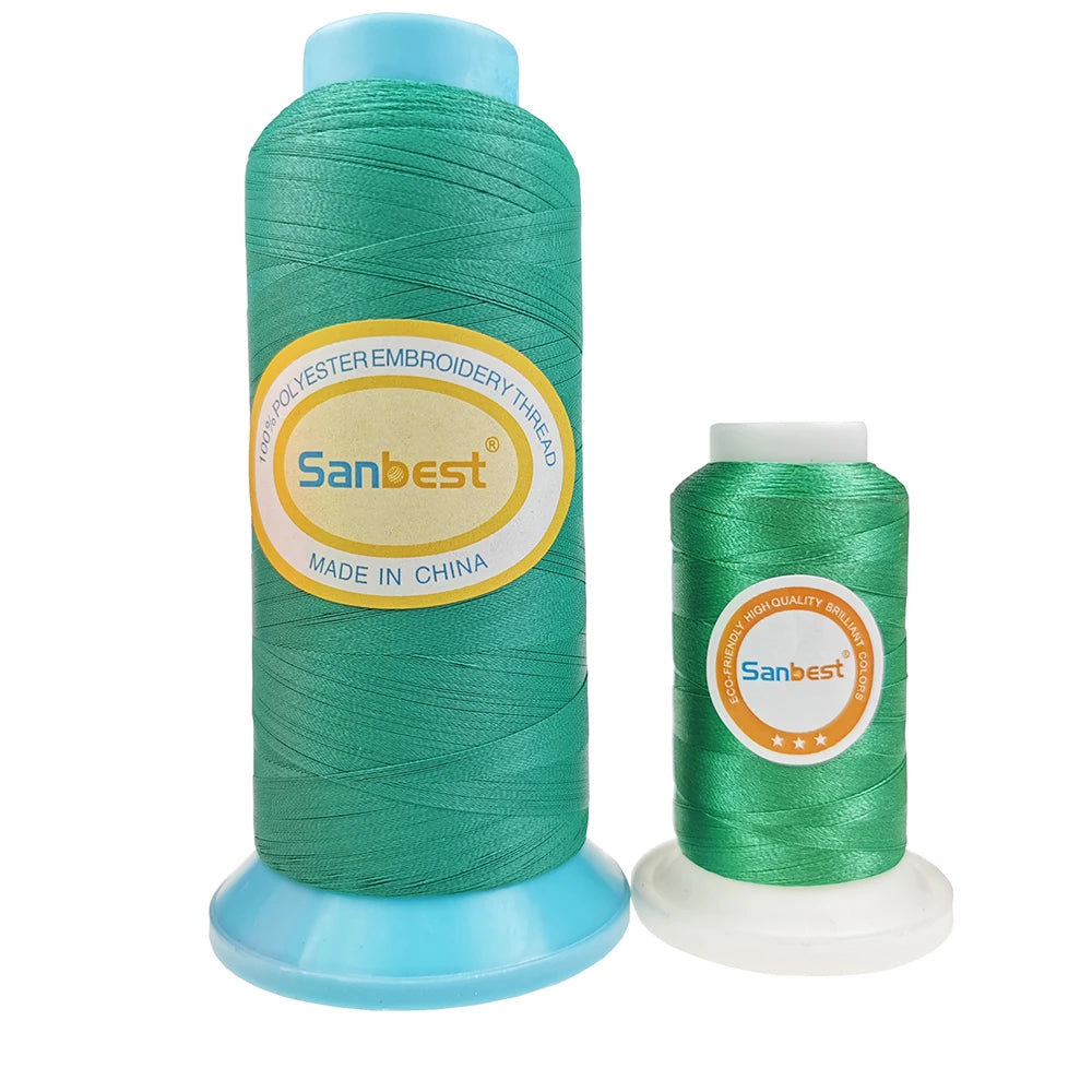 Sanbest-Fil à broder en polyester mat, fils de machine Brother Singer Janome Babylock, haute résistance, 120D, 2, 75D, 2, 3000m