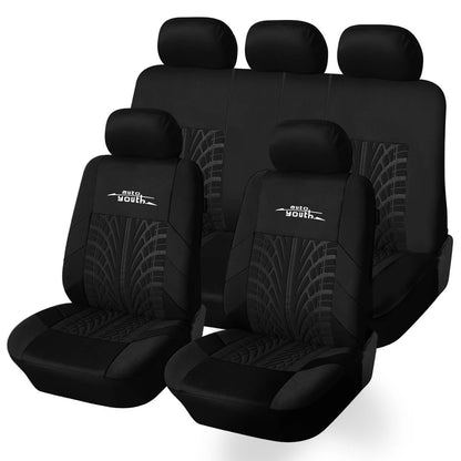AU-UTH-Ensemble de Housses de Siège de Voiture Brodées, Protection Universelle Adaptée à la Plupart des Voitures, avec un Style Track Tatif