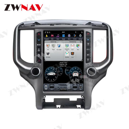 Autoradio pour Dodge RAM 2018 2019 2020 Android Radio voiture Navigation lecteur multimédia GPS Navigation autoradio magnétophone