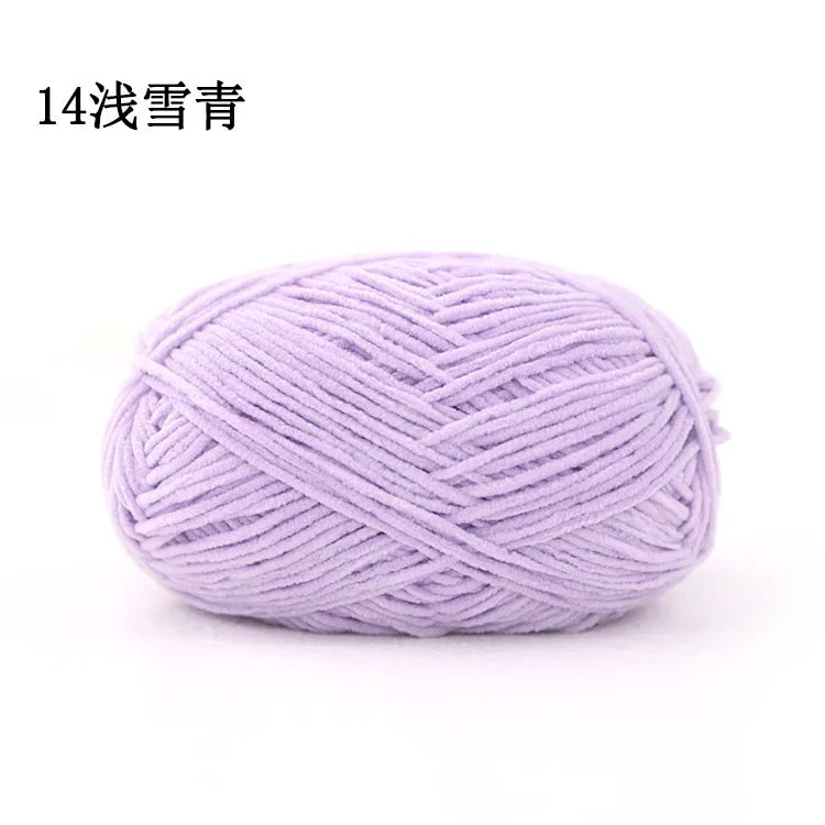 Factory Direct 100% Polyester Chenille Fancy Yarn Hand-Woven Knitting Yarn with Dyed Pattern