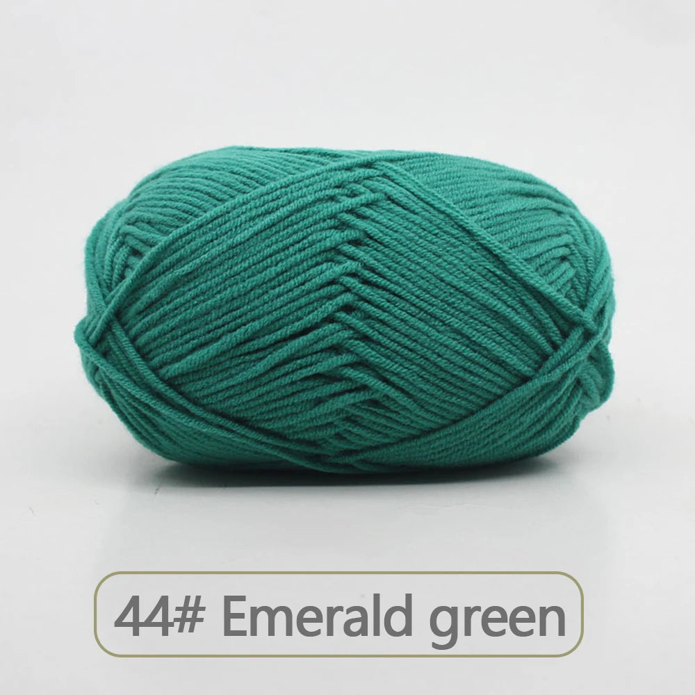Fil de laine douce en coton au lait, 50g, Crochet, anti-boulochage, fil à tricoter à la main pour Cardigan, écharpe, chapeau, pull pour bébé, fournitures de poupée