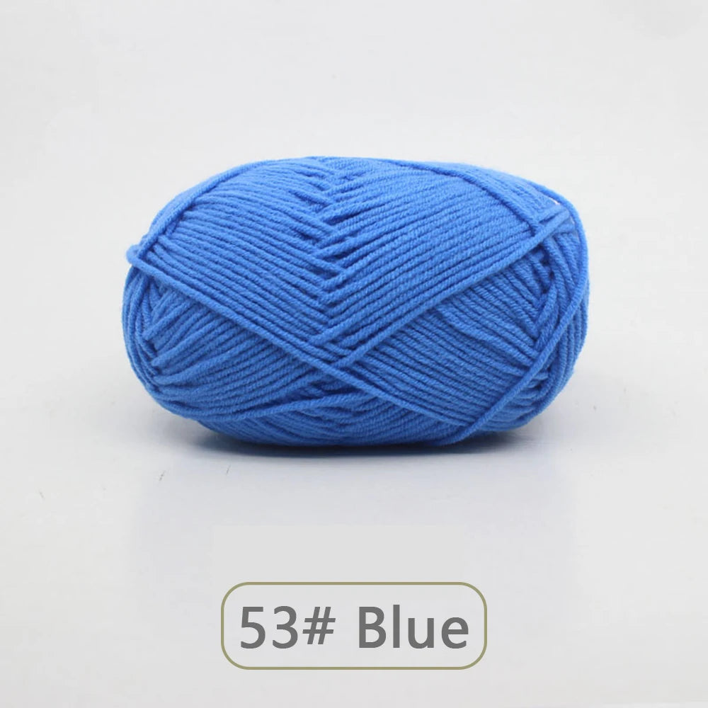 Fil de laine douce en coton au lait, 50g, Crochet, anti-boulochage, fil à tricoter à la main pour Cardigan, écharpe, chapeau, pull pour bébé, fournitures de poupée