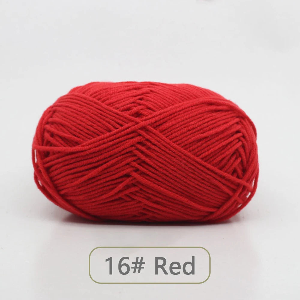 Fil de laine douce en coton au lait, 50g, Crochet, anti-boulochage, fil à tricoter à la main pour Cardigan, écharpe, chapeau, pull pour bébé, fournitures de poupée