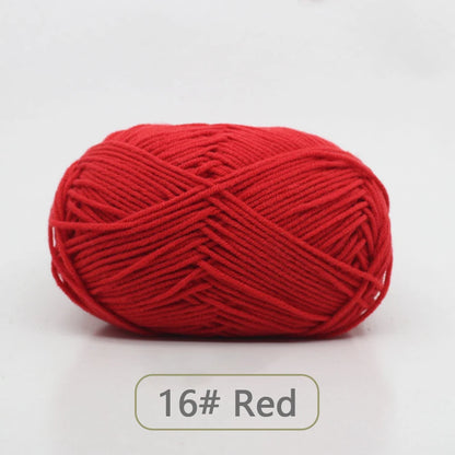 Fil de laine douce en coton au lait, 50g, Crochet, anti-boulochage, fil à tricoter à la main pour Cardigan, écharpe, chapeau, pull pour bébé, fournitures de poupée