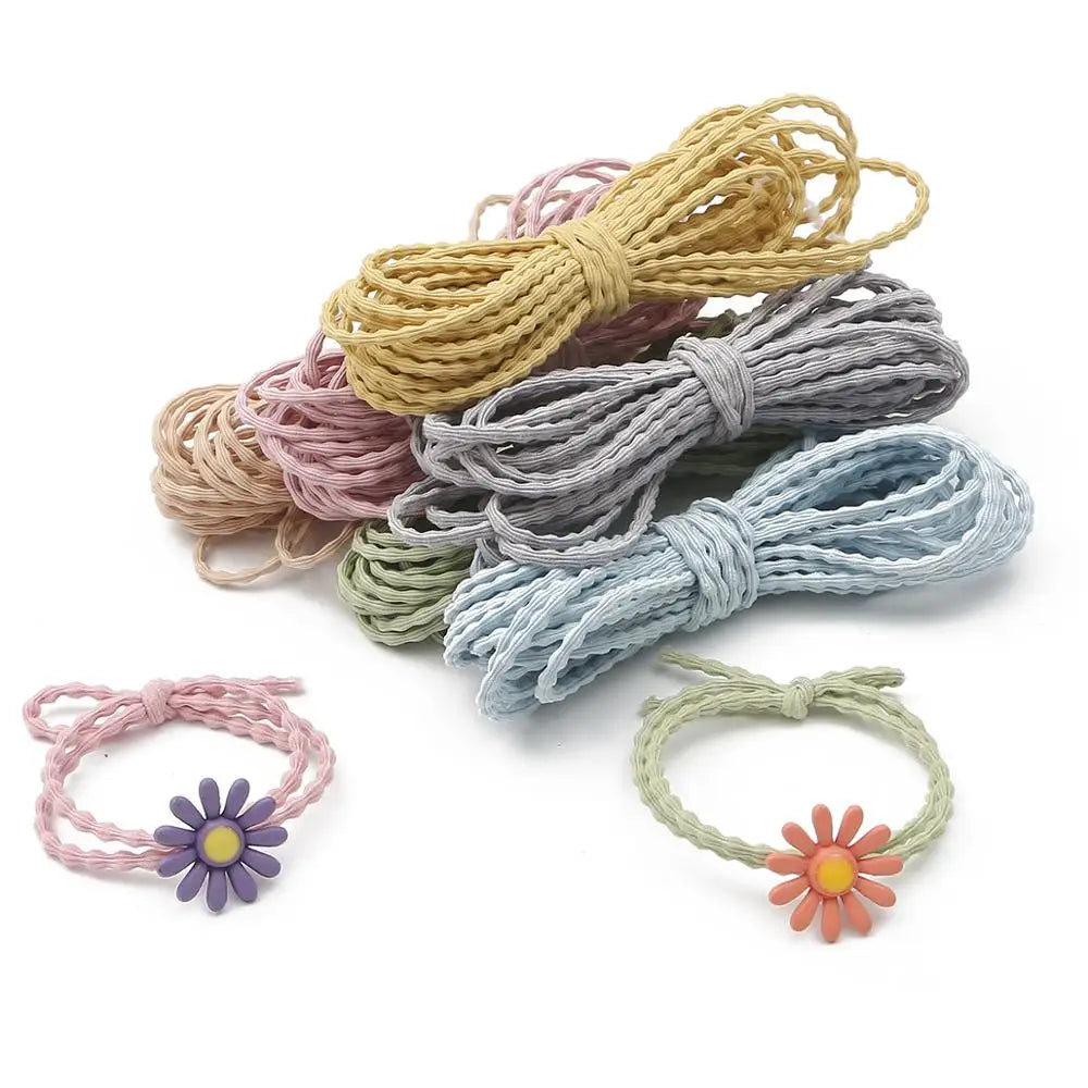 Bandes élastiques rondes pour la couture, ULen caoutchouc, ligne commissionnée, fil de bricolage, vêtements, accessoires de couture de vêtement, 5m par sac, 3mm