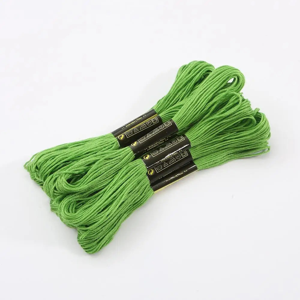 Fil de point de croix en Polyester coloré pour broderie, 7.5M, fil de coton coloré pour l'artisanat fait à la main, fournitures de fil à coudre, vente en gros