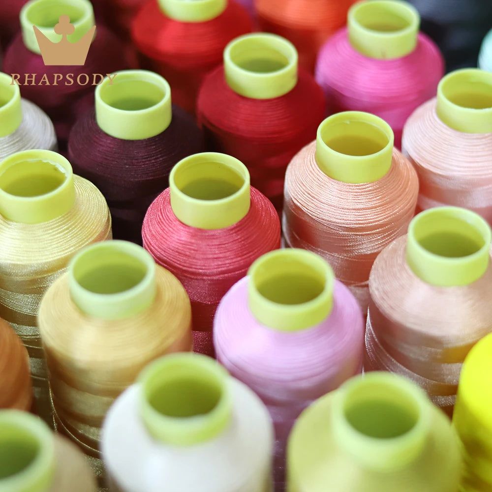 Fil à broder en Polyester 5000m 40WT, pour Machine à broder Brother Singer Janome Babylock, couture à domicile 120D/2 variétés de couleurs