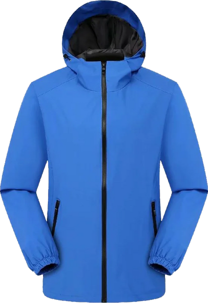 Veste Coupe-Vent à Capuche pour Homme et Femme, Impression Personnalisée, Alpinisme, Extérieur, Eau Verde, Confortable, Broderie, Respirant, Mode