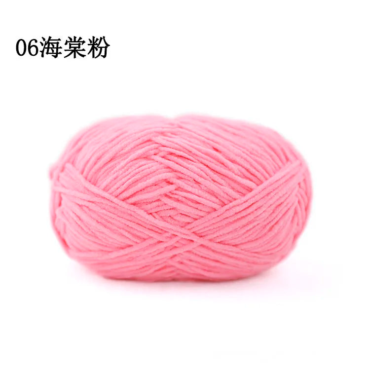 Factory Direct 100% Polyester Chenille Fancy Yarn Hand-Woven Knitting Yarn with Dyed Pattern