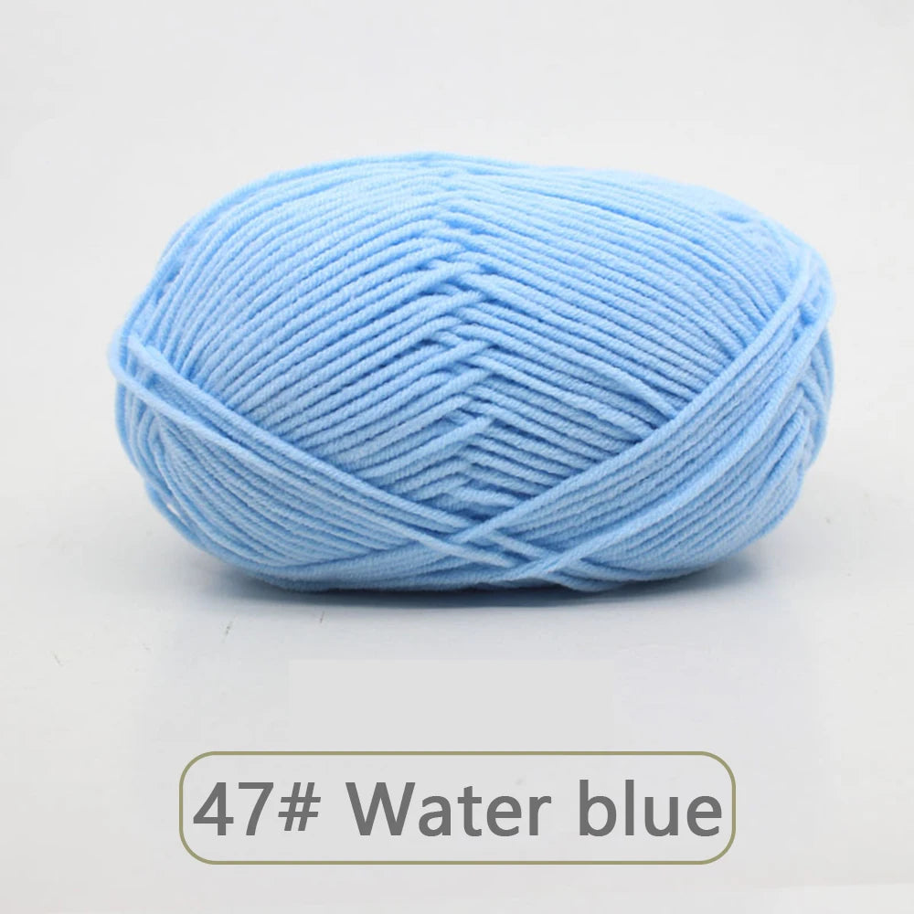 Fil de laine douce en coton au lait, 50g, Crochet, anti-boulochage, fil à tricoter à la main pour Cardigan, écharpe, chapeau, pull pour bébé, fournitures de poupée