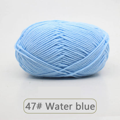 Fil de laine douce en coton au lait, 50g, Crochet, anti-boulochage, fil à tricoter à la main pour Cardigan, écharpe, chapeau, pull pour bébé, fournitures de poupée